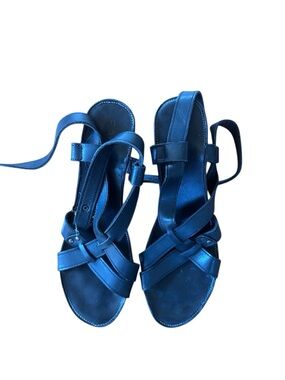 Vintage Italian leather strappy sandals